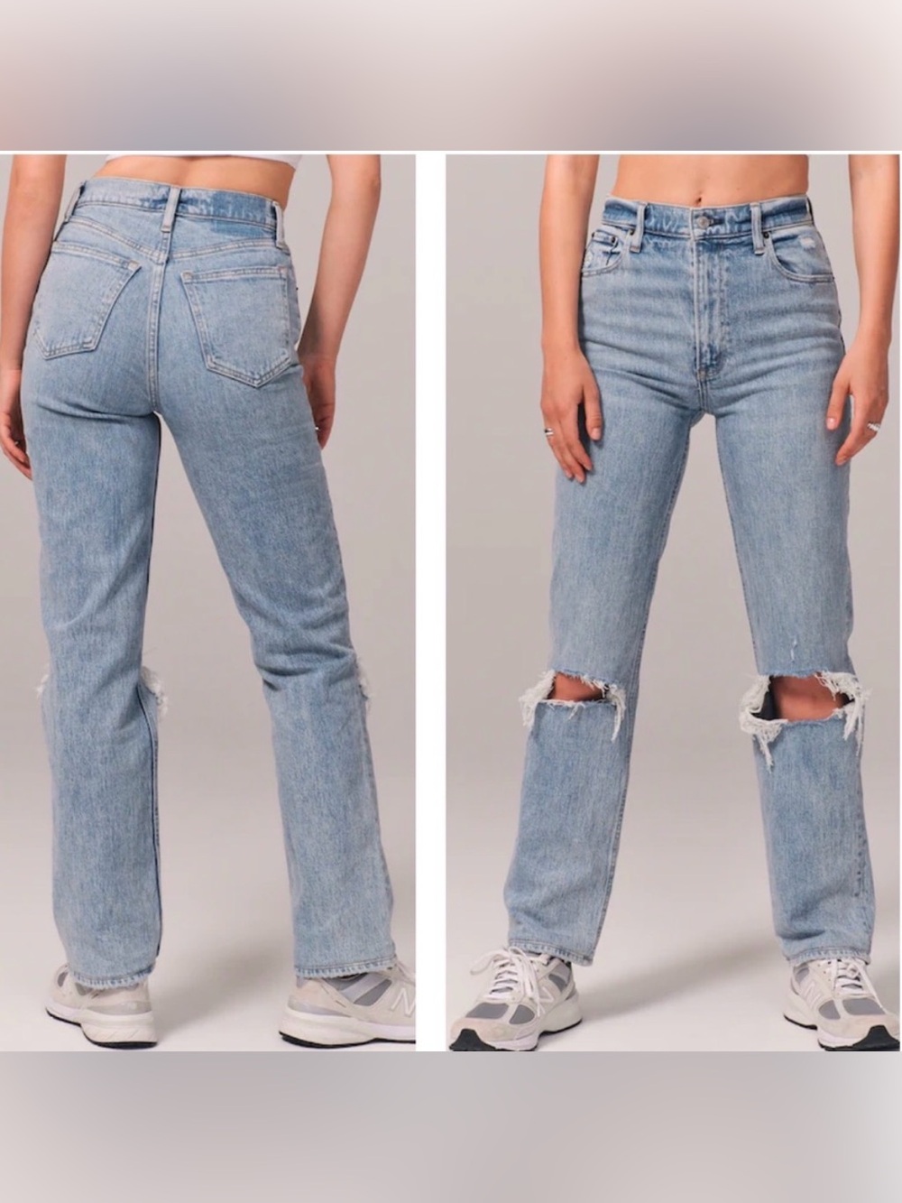 Abercrombie and Fitch Ultra High Rise 90s Straight Curve Love Jeans Womens